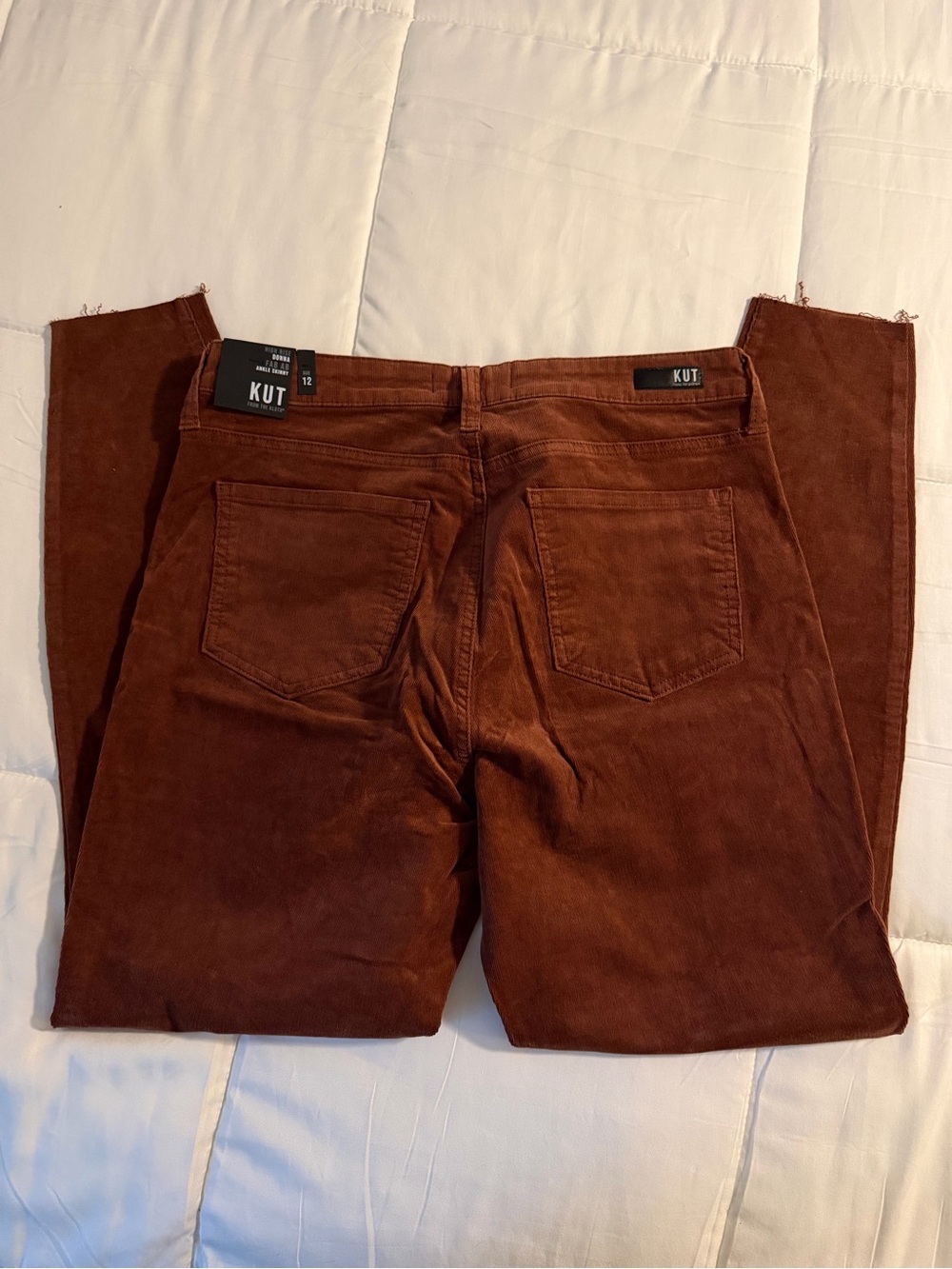 Kut from the Kloth womens Corduroy Pants in Rust Brown - Picture 2 of 4